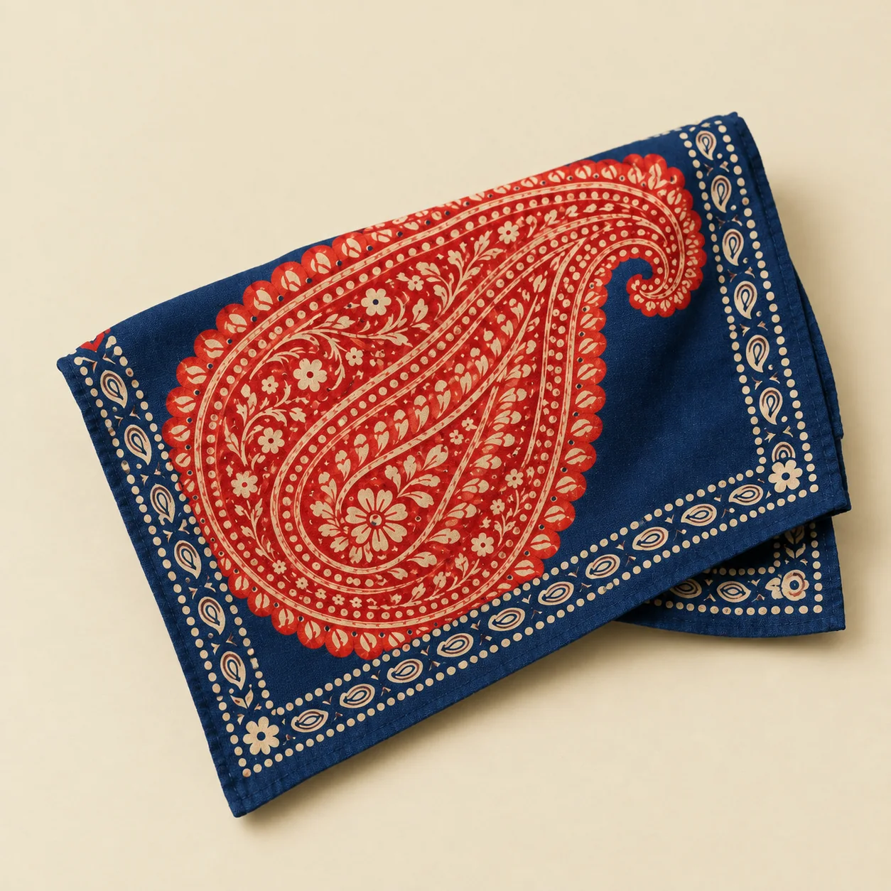 Big Drop Bandana, vikt: tryck- och fålldetalj