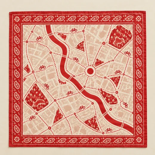 Bike Lanes Bandana — flat