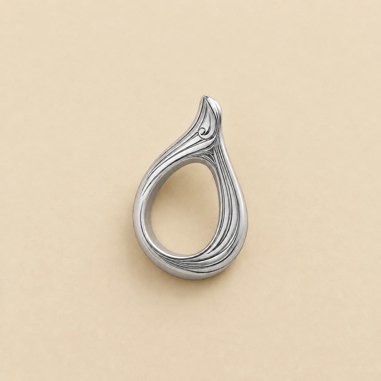 Boteh Ring, finition argentée