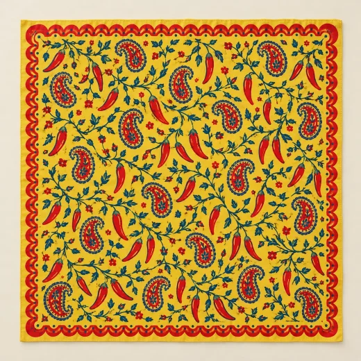 Chili Garden Bandana — flat