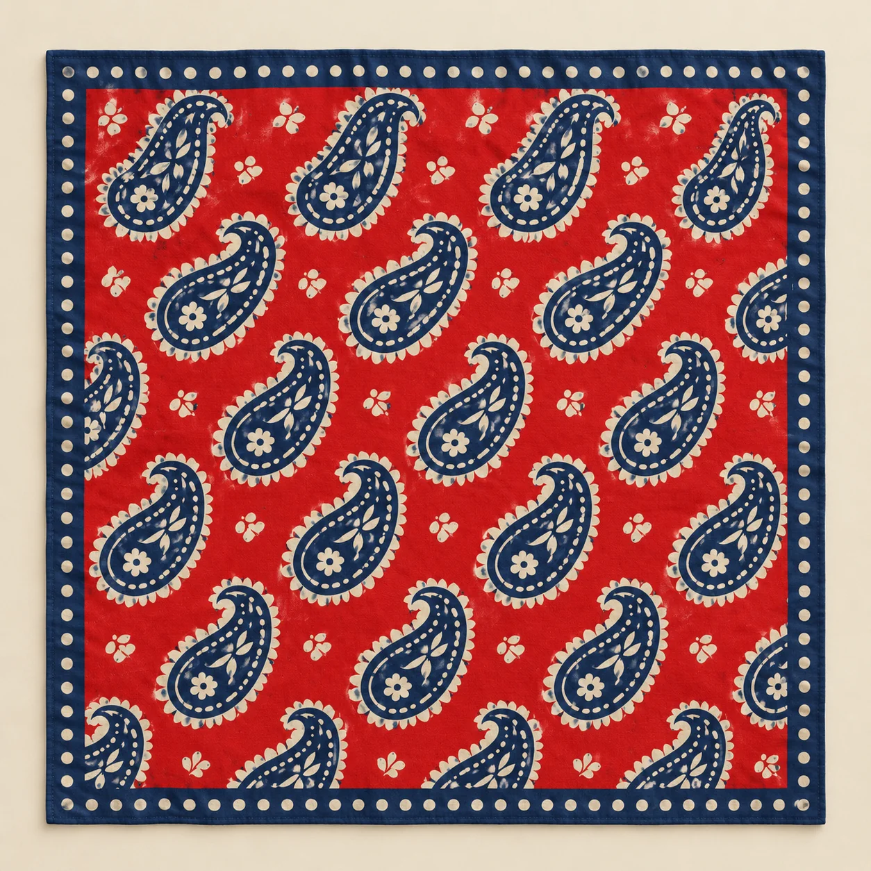Ember Paisley Bandana, à plat