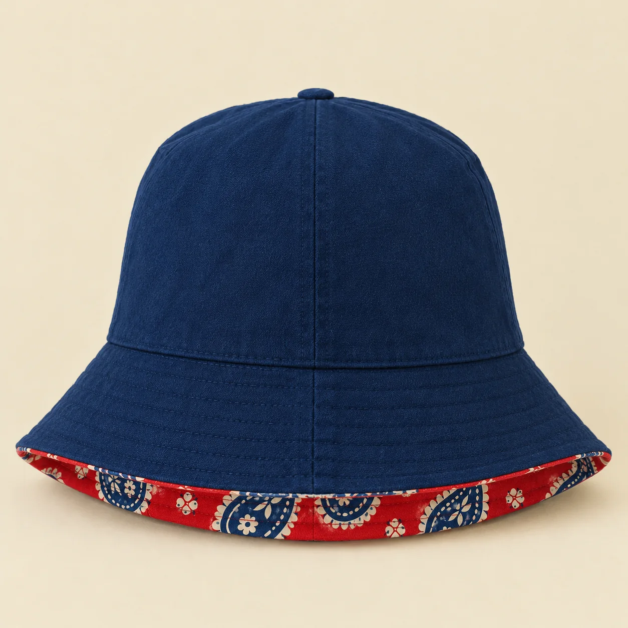 Ember Paisley Bucket Hat, insida och brättdetalj