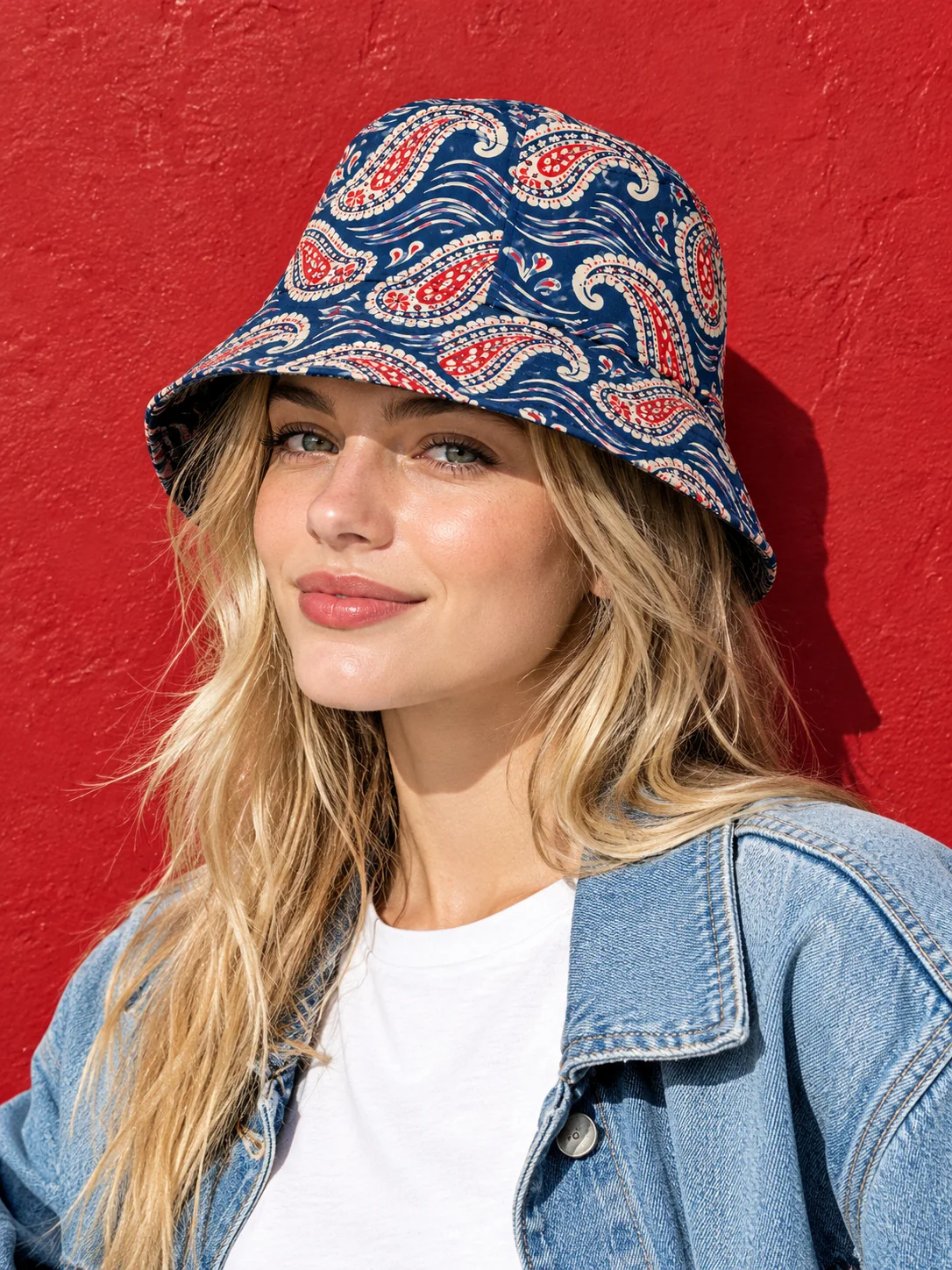 Ink Tide Paisley Bucket Hat, buret