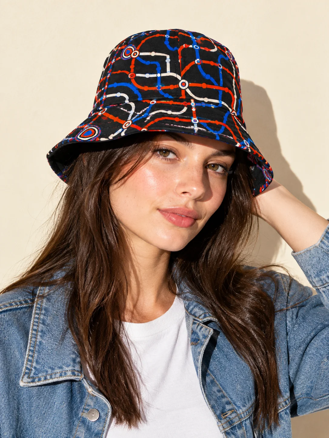 Night Bus Routes Bucket Hat, worn