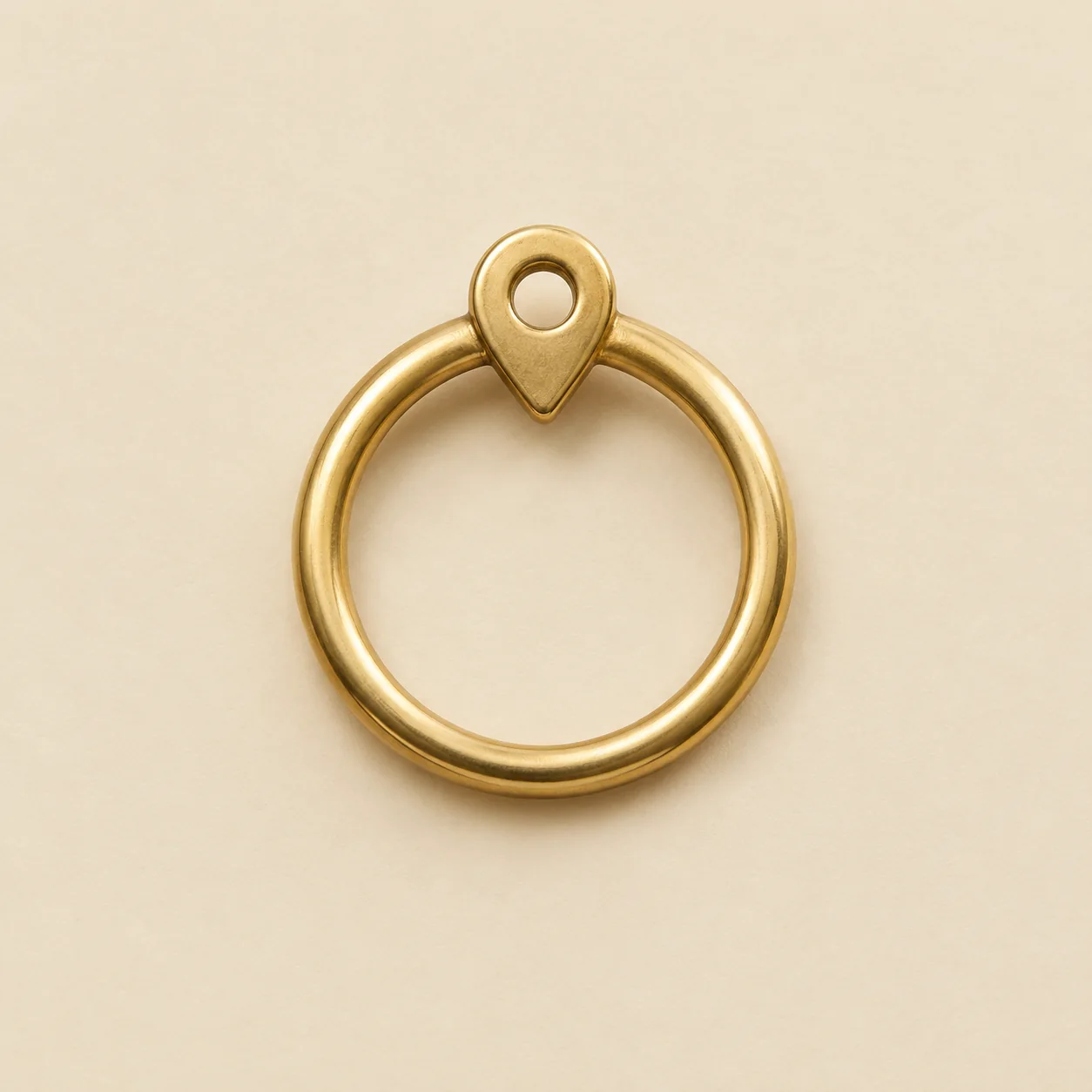 Map Pin Ring, messing-tone