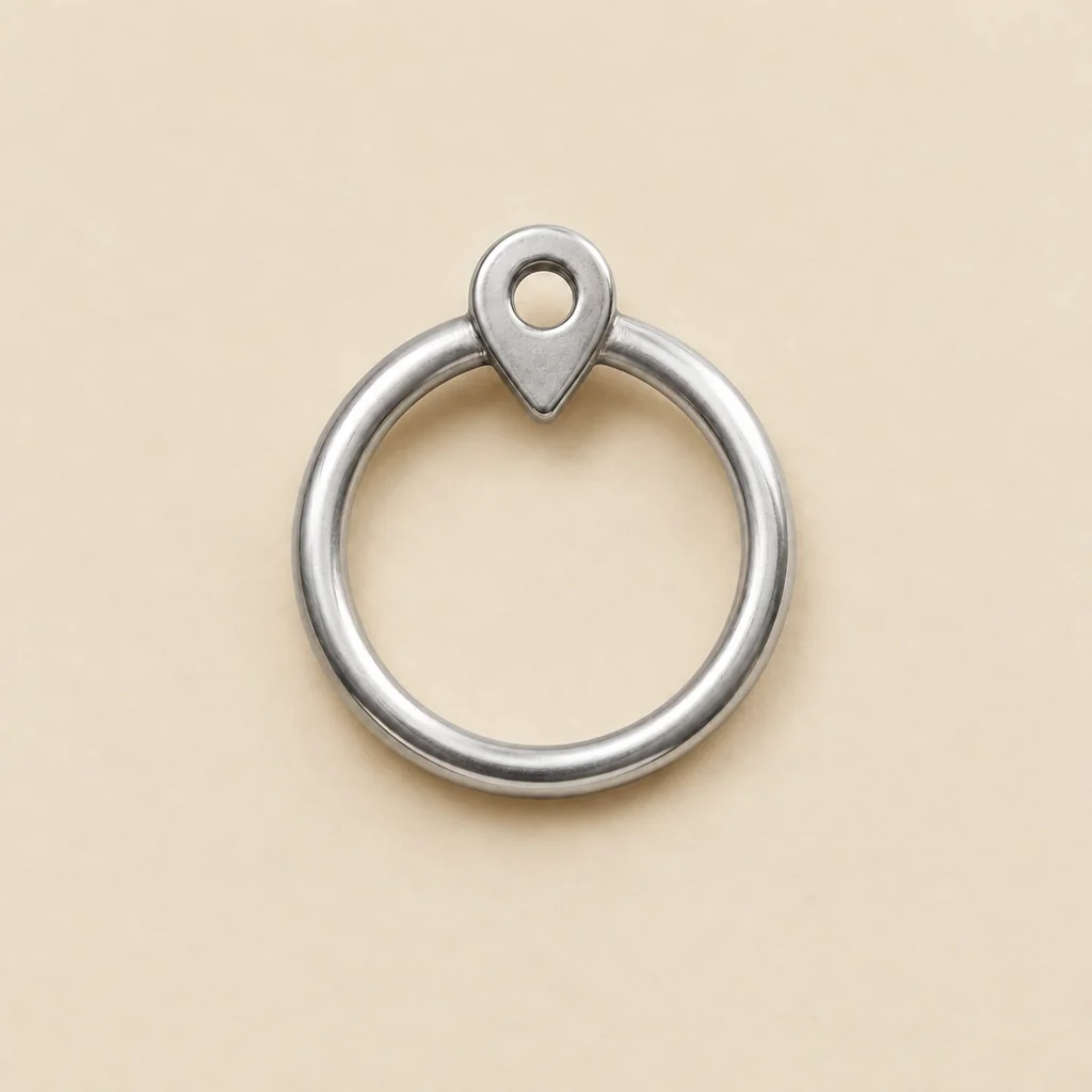 Map Pin Ring, sølv-tone