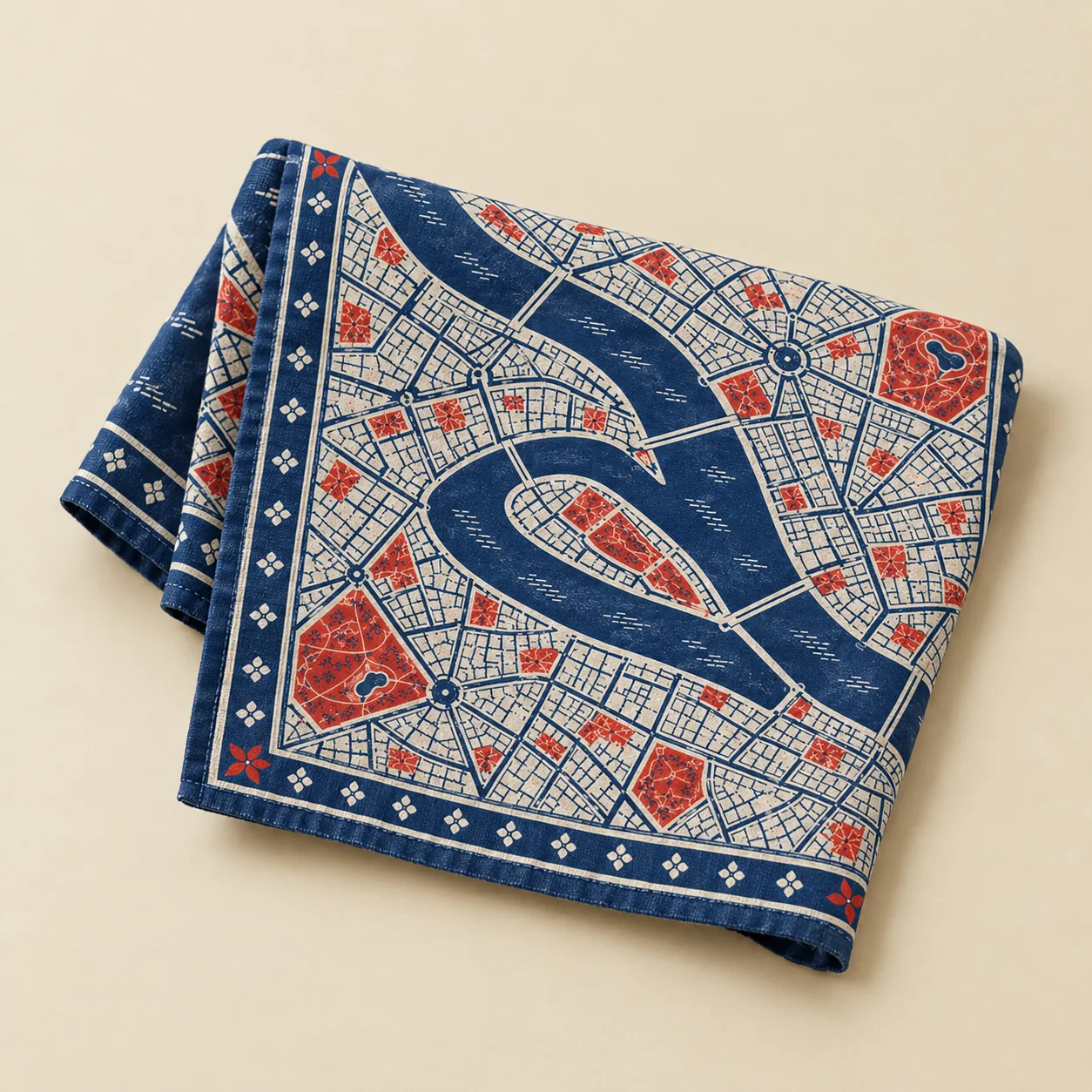 River Bend Bandana, vikt: tryck- och fålldetalj