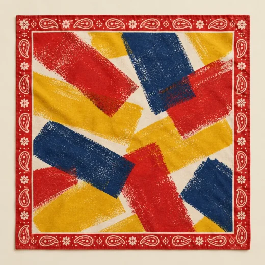 Roller Blocks Bandana — flat