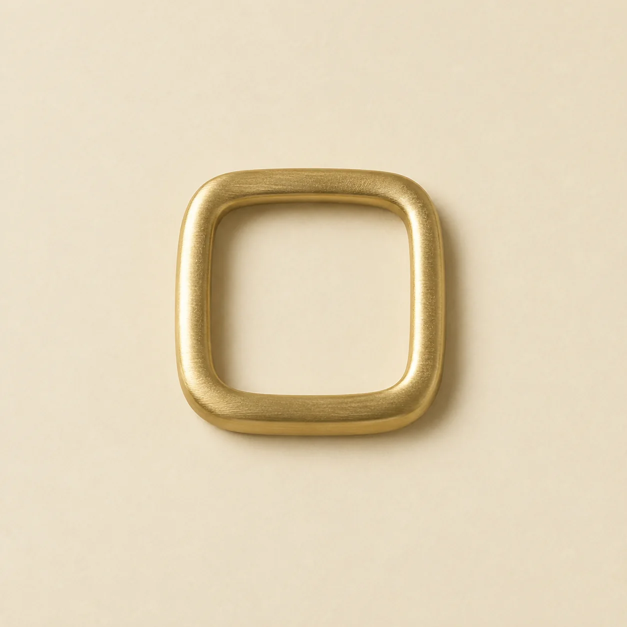 Square Ring, brass tone