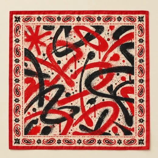 Tag Wall Bandana — flat